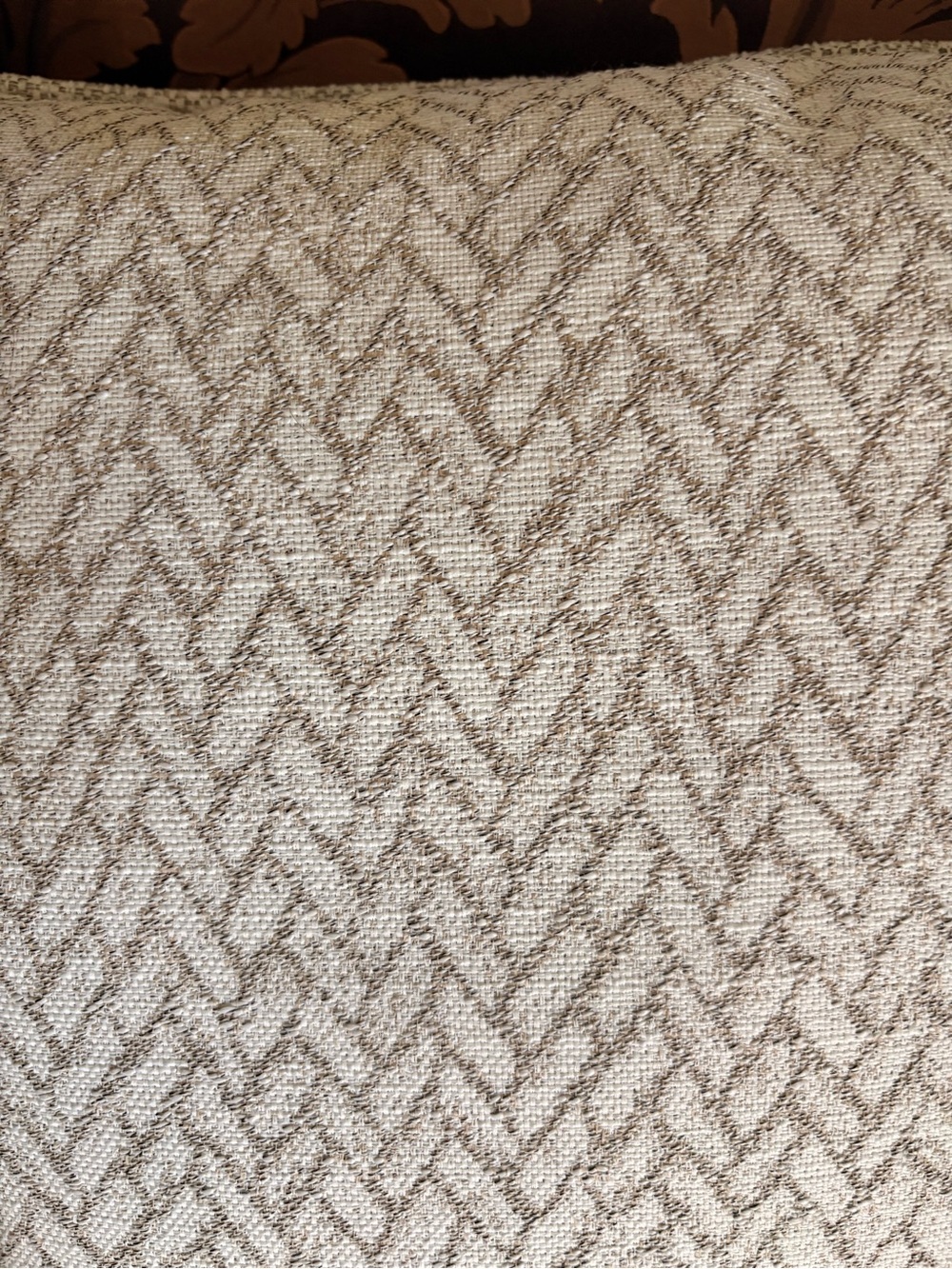 Neutral Chevron Textured Throw Pillow Beige/Gray